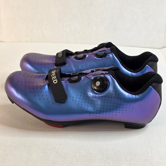 Speed Other - Speed Iridescent Road Cycling Shoes Chameleon Blue BOA Style mens EU 45 US 11